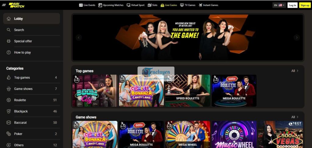 parimatch live casino
