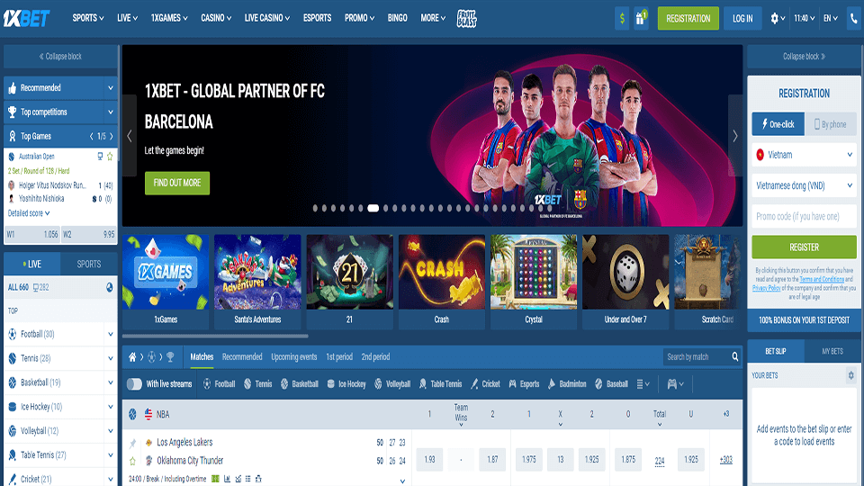 1XBET Website