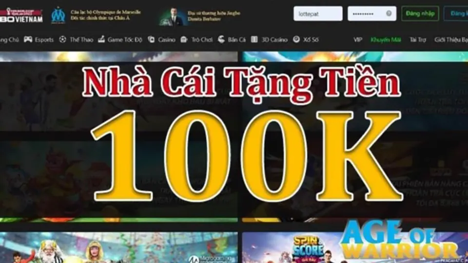 tặng tiền casino