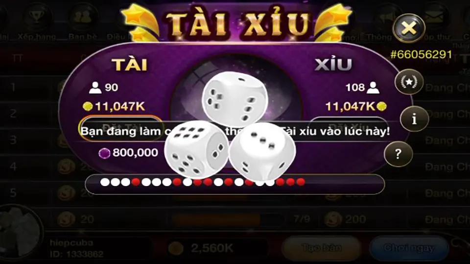 Các loại cược trong tài xỉu